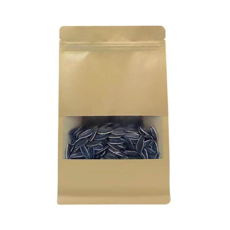 磨砂开窗八边封牛皮纸袋食品茶叶包装袋密封自立自封袋可视收纳,文具电教/文化用品/商务用品,定制包装袋/纸/箱,淘宝优惠券,粉丝福利购,淘宝优惠卷