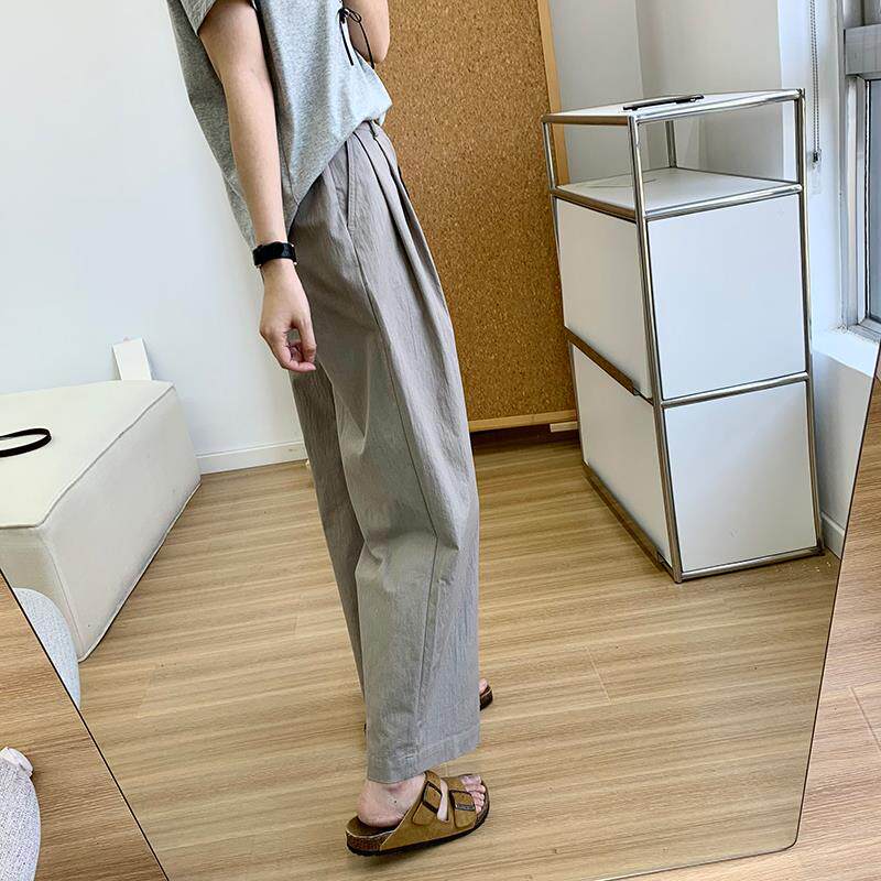 春季新款休闲裤女2025春款宽松韩版高腰显瘦百搭小个子阔腿裤长裤
