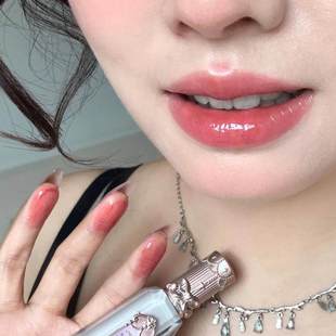 花知晓唇釉月光人鱼/独角兽镜面水光唇蜜水润不沾杯GE03星光泡沫