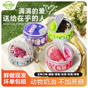 盒子慕斯蛋糕甜品下午茶网红乳酪动物奶油无蔗糖榴莲葡萄罐罐蛋糕