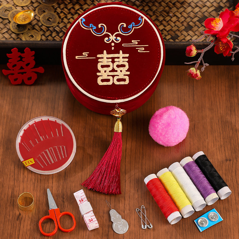 针线盒结婚陪嫁用品套装图片