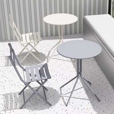 咖啡桌奶茶店铁艺茶几阳台小圆桌办公室洽谈桌户外休闲桌