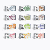 擦屁屁迷你湿厕纸7抽 小包装 U先 启美十二生肖纯水湿厕纸便携式