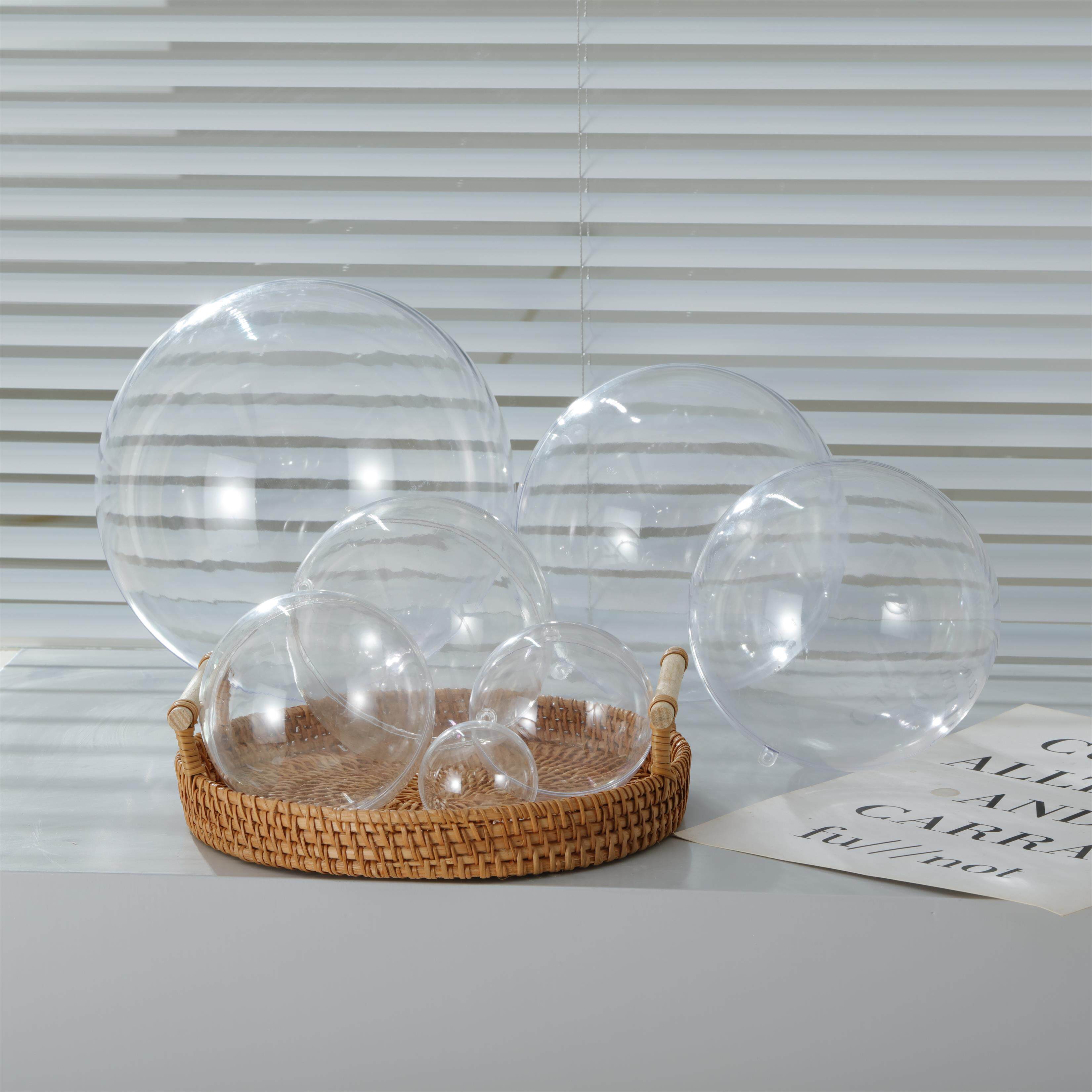 透明球塑料球壳亚克力球空心球吊饰吊球装饰挂件幼儿园环创圣诞球