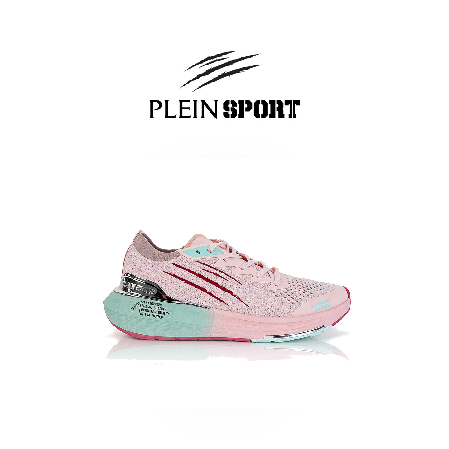 PLEIN SPORT 2026年夏季女士低帮粉色跑步运动鞋休闲鞋