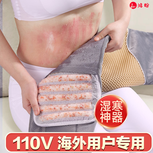 110V海外专用电加热粗盐袋热敷包理疗背部腰部盐包海盐官方旗舰店