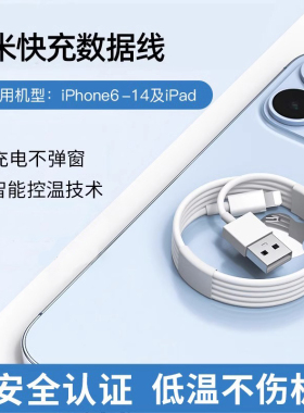 适用苹果15/16数据线iPhone14充电线器13手机12promax快速7车载6s加长11XR冲电8plus短ipad闪充PD快充平板16