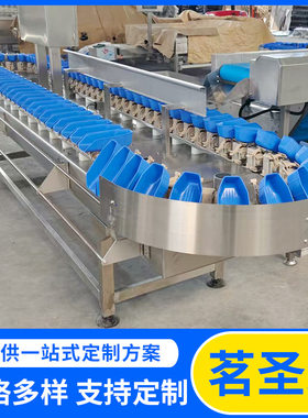 全自动海鲜重量分选机 活虾大闸蟹动态称重分级 水产加工厂流水线