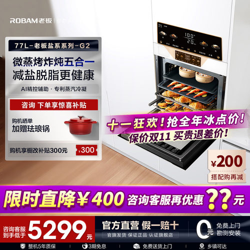 老板盐系G2微蒸烤77L小贝果系列
