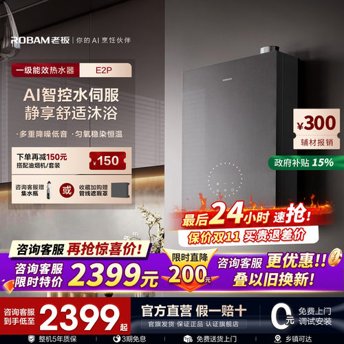 官方旗舰！老板燃气热水器E2P