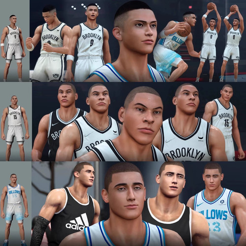 NBA2K20 2K21 2K22 2K23 2K24灌篮高手绝版精品面补B神不加密