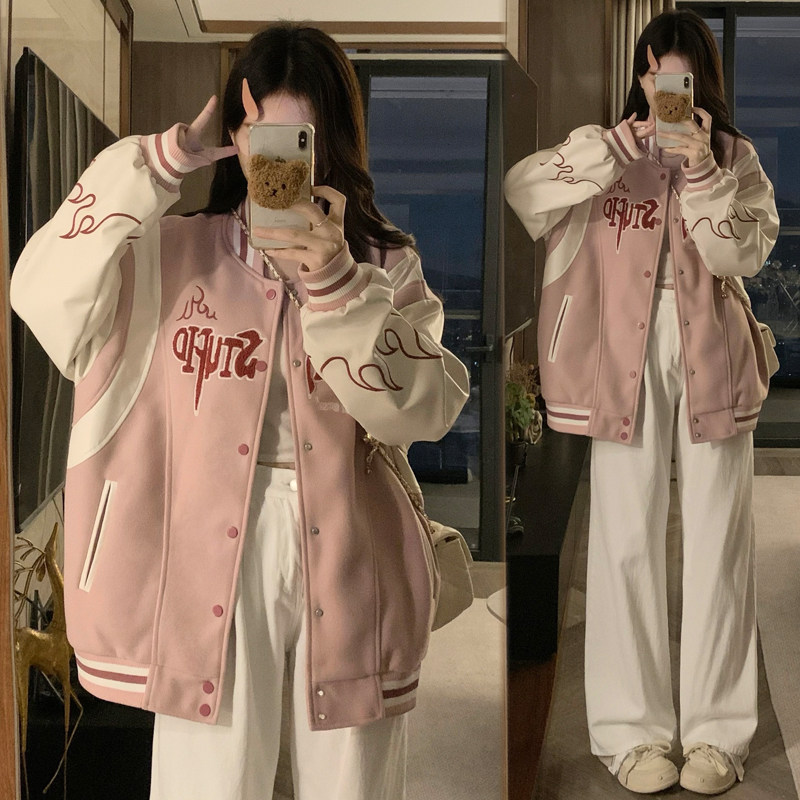 初高中学生棒球服女春秋新款外套