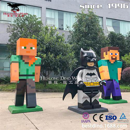 模型玩具我的世界道具蝙蝠侠游乐场科技馆参观展览美陈工艺品