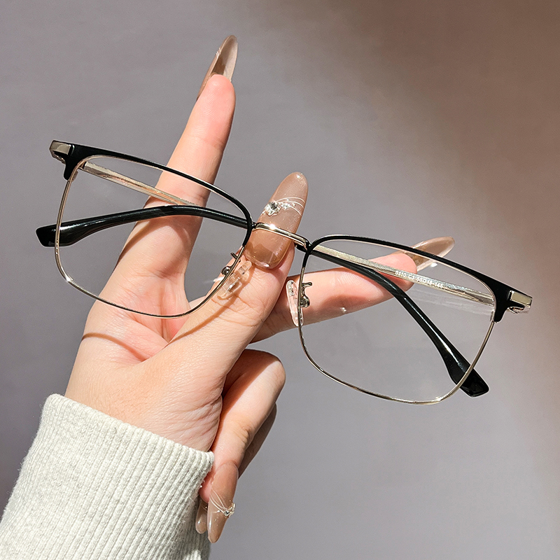 斯文理工男韩版超轻半框防蓝光镜