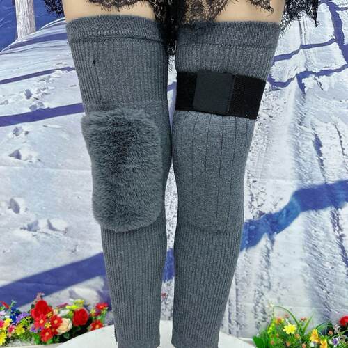 加绒羊绒护膝盖套保暖绑带老寒腿秋冬防寒保护关节痛男女老人运动