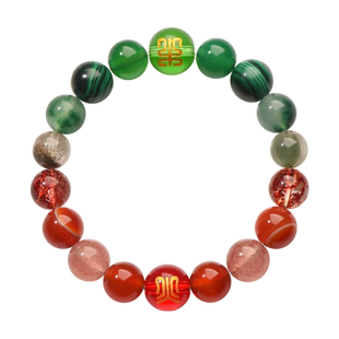 五行补金水手链五行水晶手串五行平衡手链五行喜金水天然水晶手链