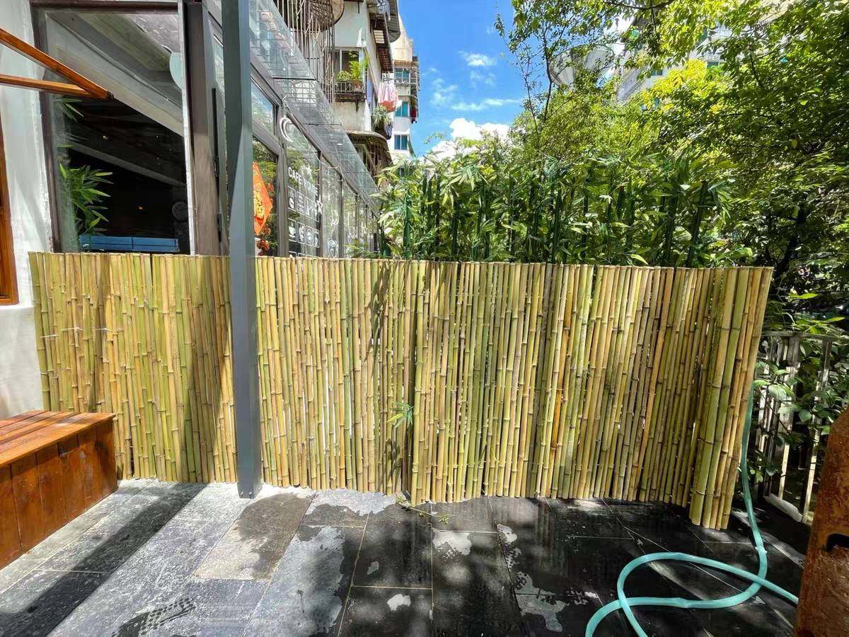 竹围墙竹排竹围挡户外民宿竹围栏防腐竹篱笆别墅庭院装饰乡村改造