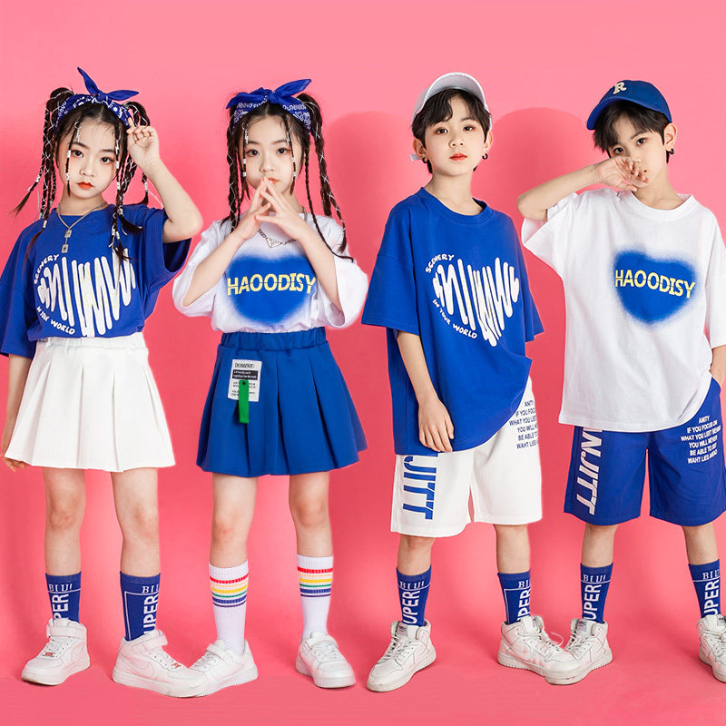 六一儿童啦啦队演出服小学生运动会夏毕业班服幼儿园舞蹈表演服装