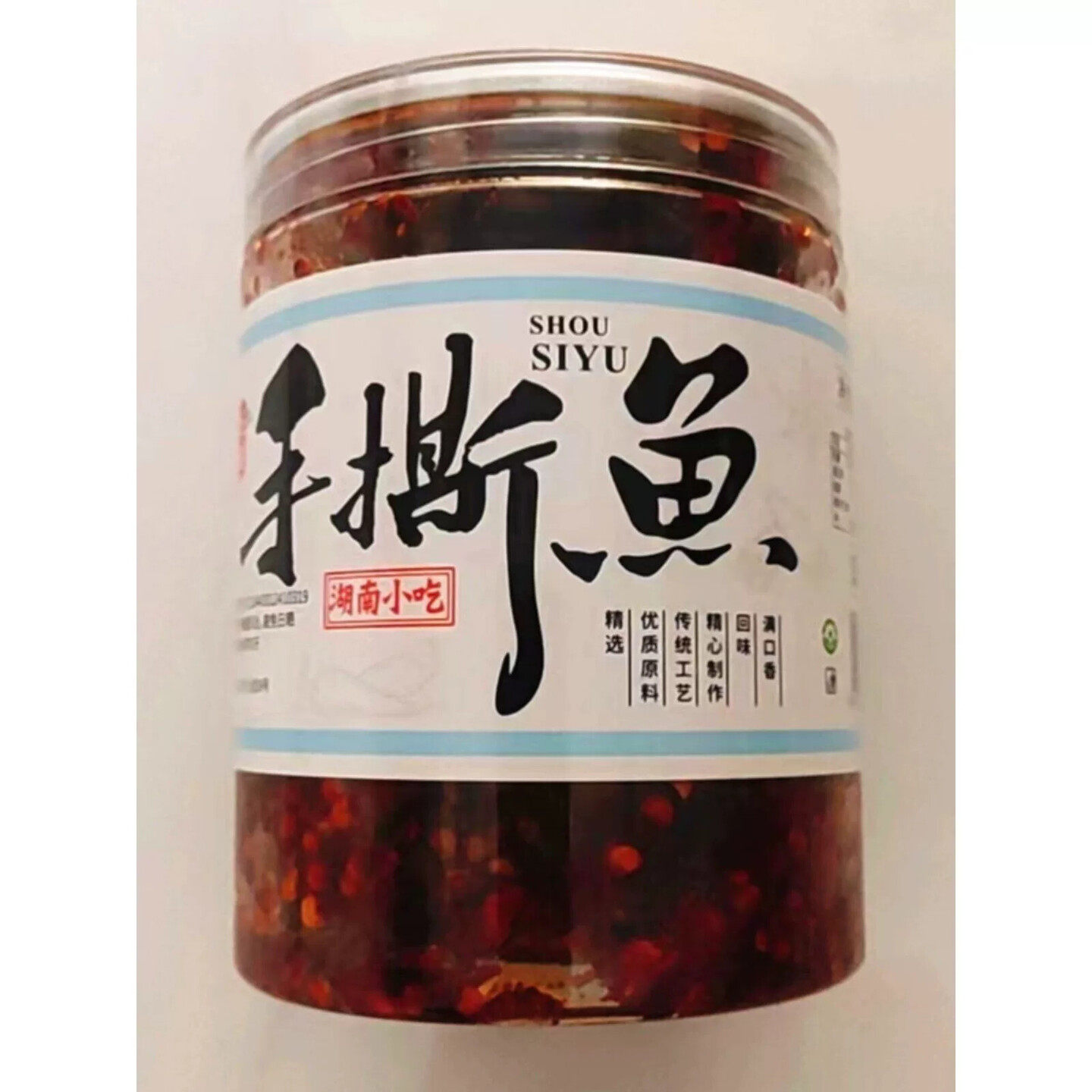 D湖南特产鸭八仙香辣手撕鱼东江鱼下饭菜瓶装火培豆豉鱼即食零食