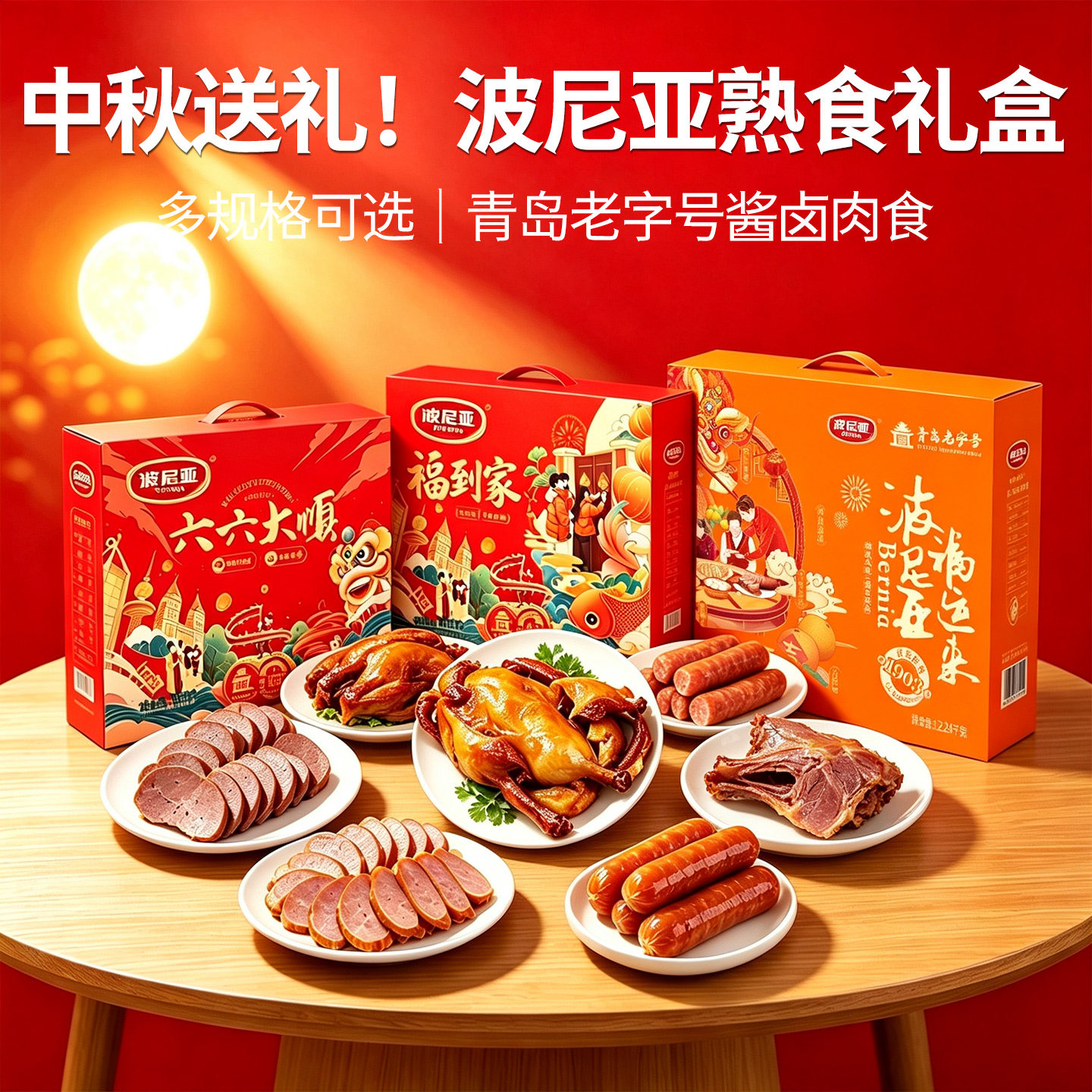 波尼亚中秋熟食礼盒青岛特产