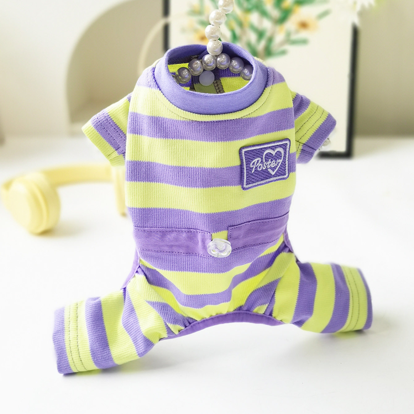 小狗狗衣服秋冬装四腿家居服睡衣小型犬宠物比熊泰迪情侣亲子装