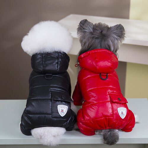 狗狗衣服秋冬装厚款潮流柔软四腿棉衣小型犬泰迪宠物比熊马尔济斯