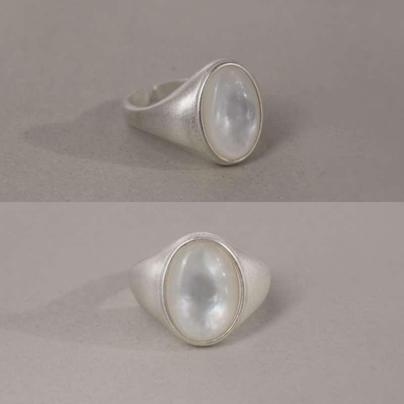 LOPHNE经典椭圆贝母戒指