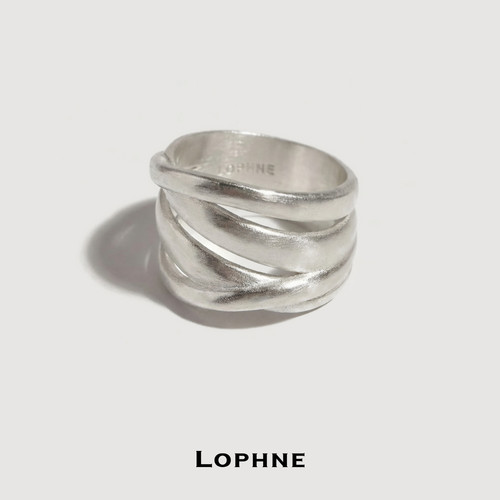 LOPHNE银色不规则设计感戒指