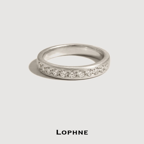 LOPHNE 轻奢中古莫桑石戒指s925银锆石手工欧美风指环高级感礼物