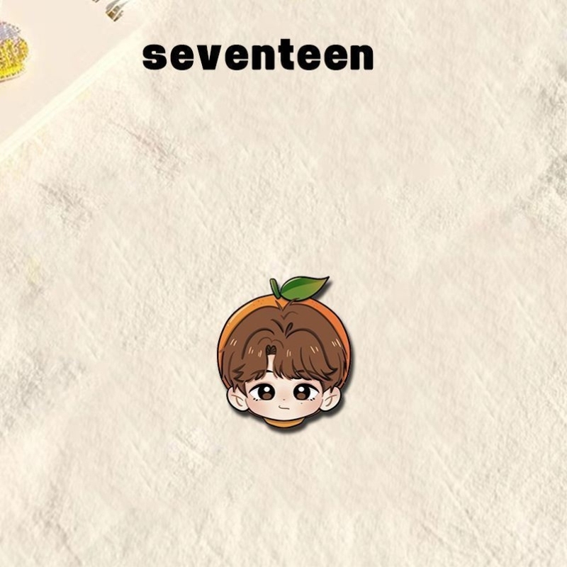 Seventeen周边书包胸针崔胜澈全园佑李知勋学生徽章卡通别针挂件