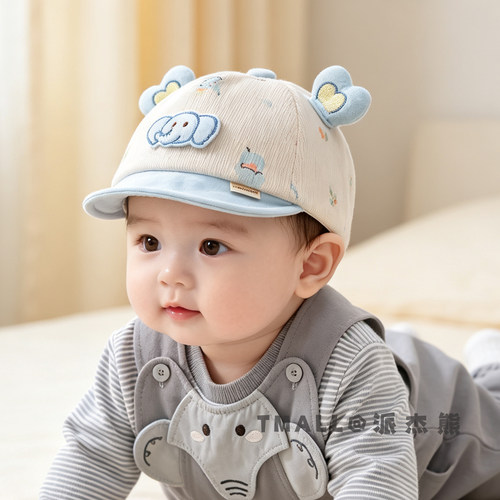婴儿帽子春秋季薄款初生新生宝宝