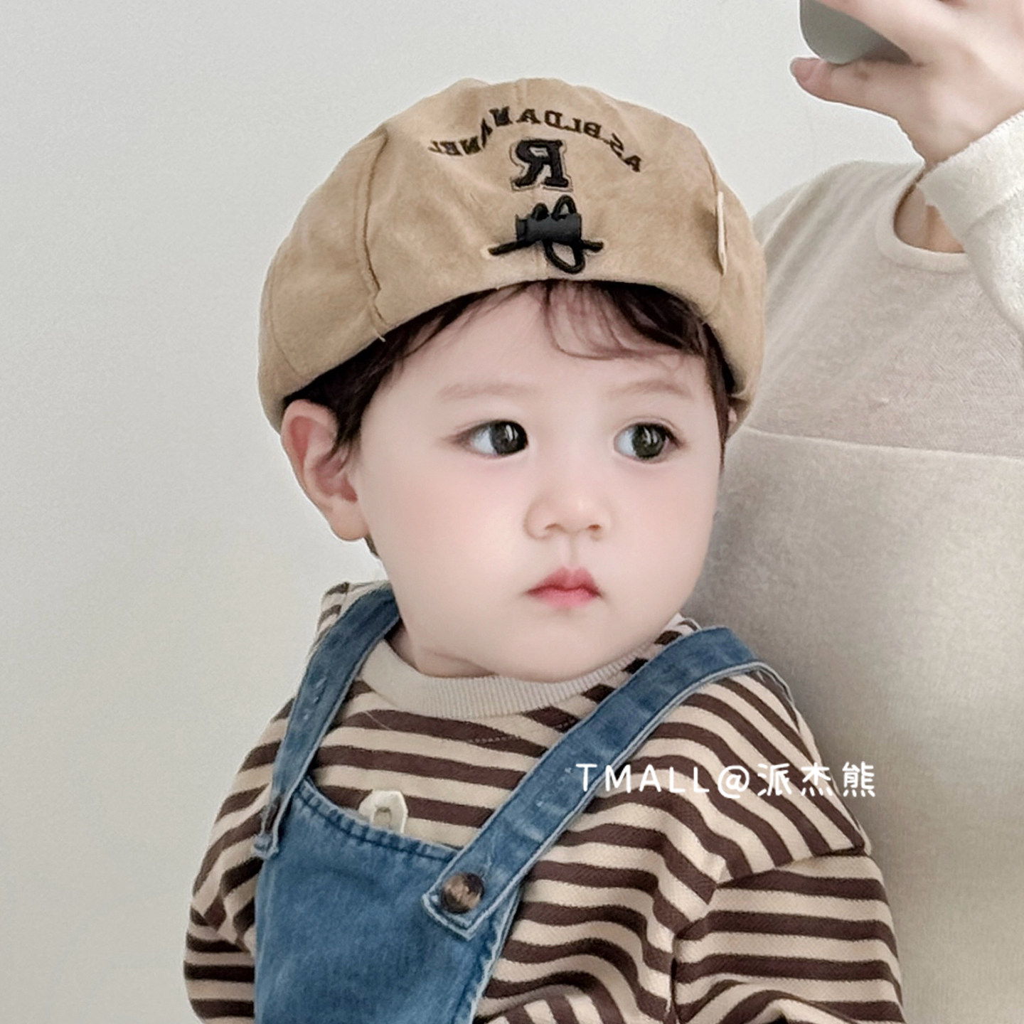 儿童帽子春秋韩版字母反戴贝雷帽男童帅气防风男宝宝秋季前进帽潮