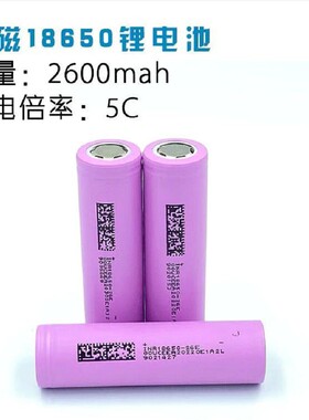 DMEGC东磁2600mAh18650电池动力5C放电电动工具扫地机采茶机电池