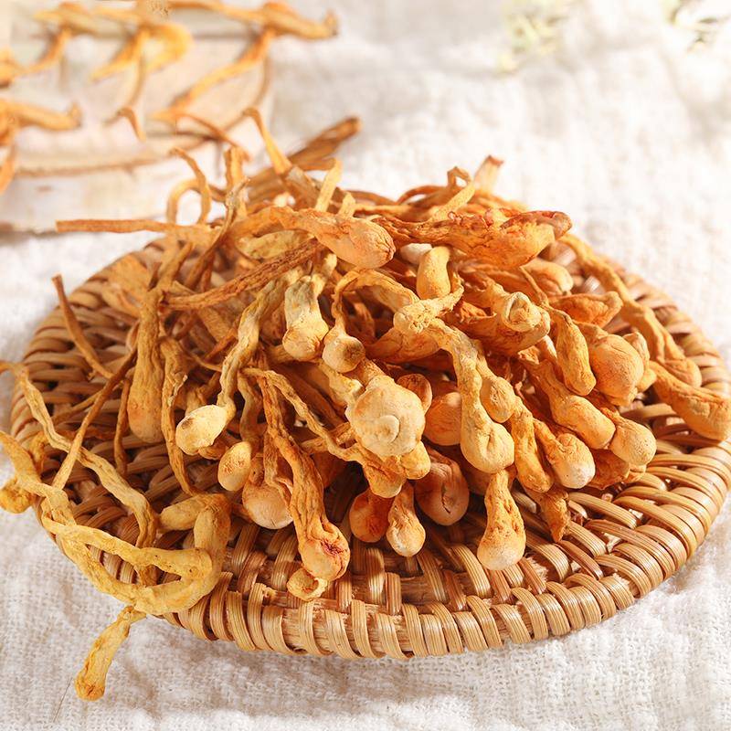 干盛耳草花100 大孢虫子头新鲜蛹虫EMK草 货炖煲汤材g料虫草菇农