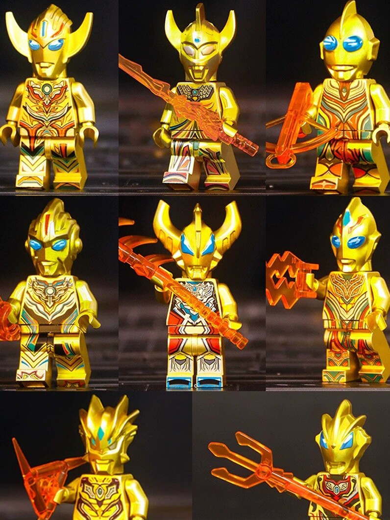 奥特曼积木人仔幻影忍者拼装欧布赛罗守望先锋马桶人益智男孩玩具