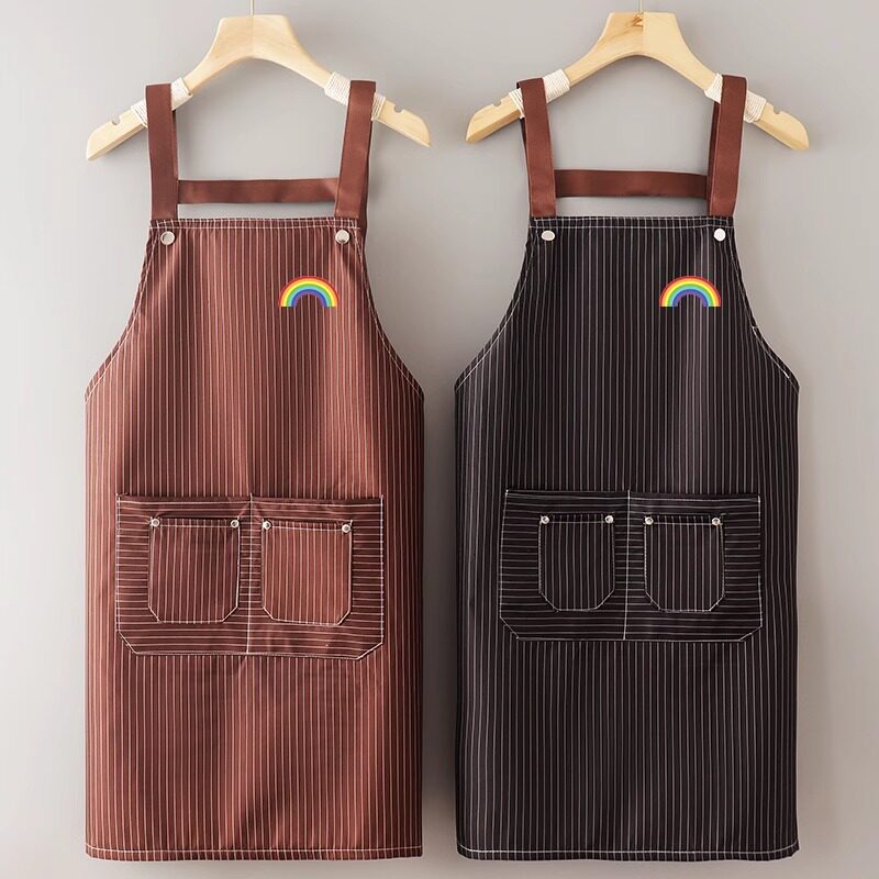 厨房做饭围裙女2026新款防水防油耐磨工作服餐饮上班男士定制围腰