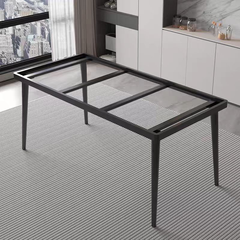 内嵌瓷砖桌腿岩板桌支架方形桌镶嵌架子金属桌子腿碳素钢书桌桌架