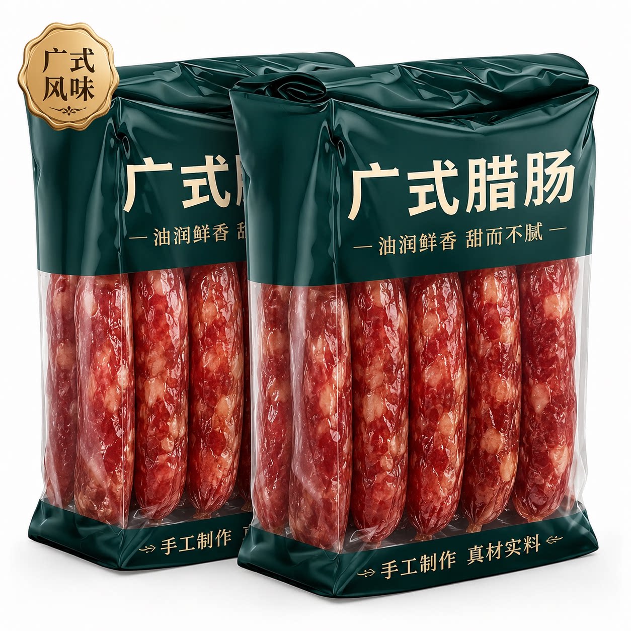 正宗老字号广式腊肠纯肉香肠图片