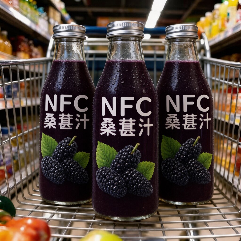 新疆NFC天然纯桑果汁无添加桑葚汁花青素果蔬汁饮料果汁新鲜原浆