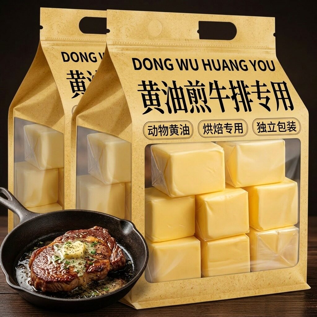 正宗动物黄油烘焙家用小包装牛乳安佳正品0添加黄油煎牛排专用食