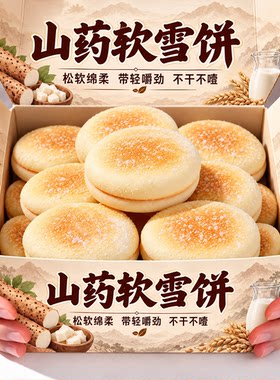 山药软雪饼适合中老年人吃的养健康零食品胃早餐糕点大全各种美食