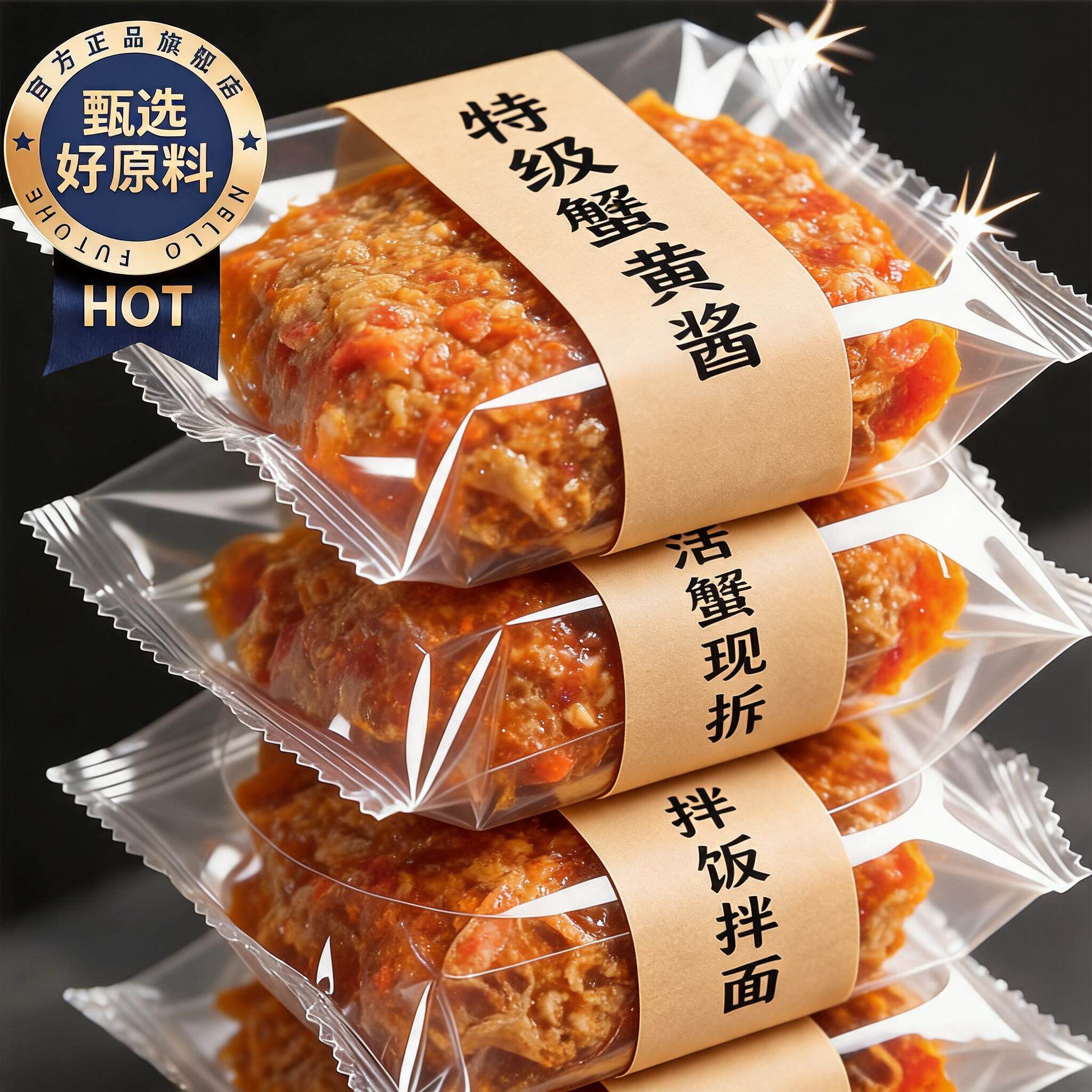 特级纯蟹黄酱官方旗舰店常温拌面拌饭酱秃黄油大闸蟹蟹肉蟹膏蟹黄图片
