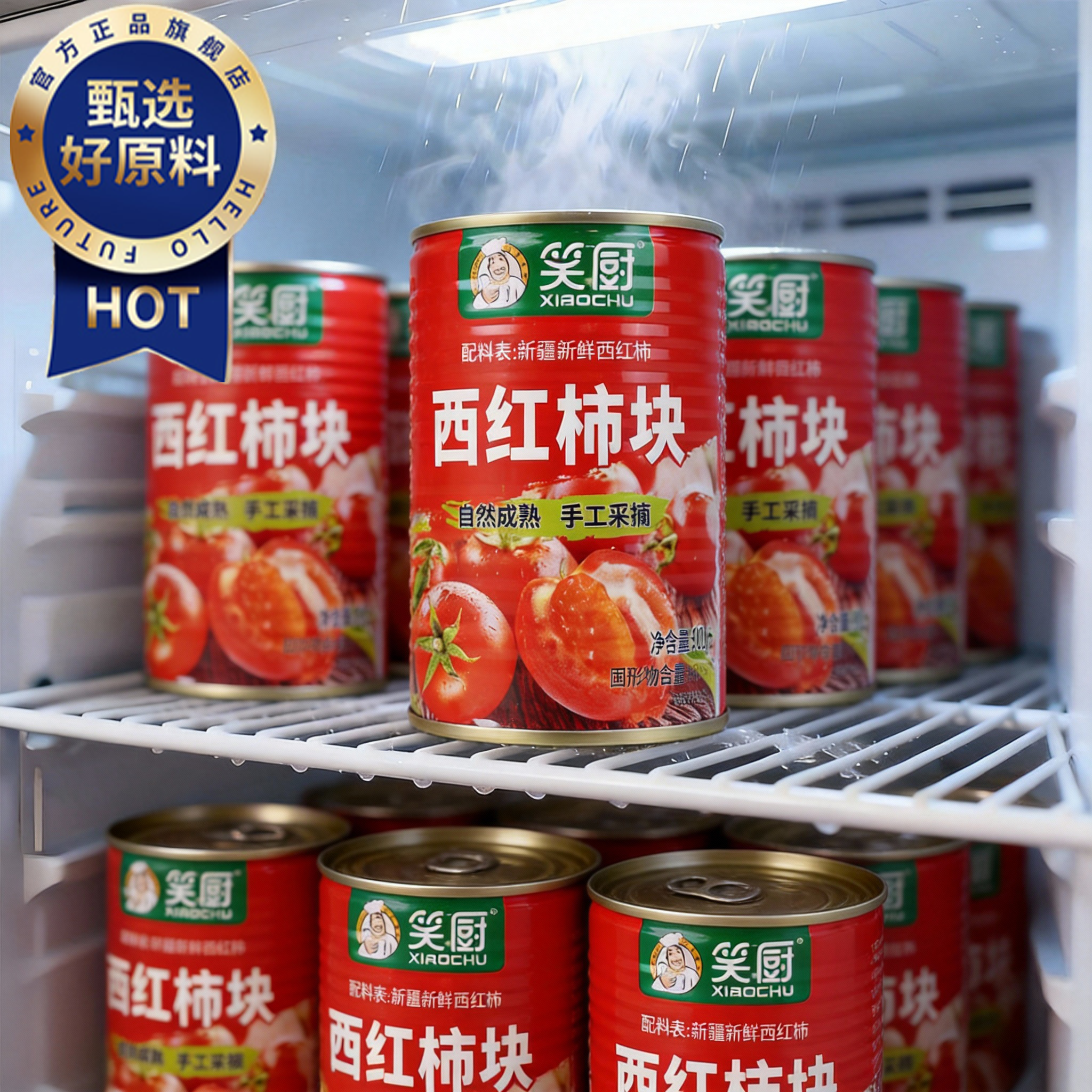 央妈推荐新疆番茄块罐头原产地去皮无添加番茄酱家用炒菜番茄红素,粮油调味/速食/干货/烘焙,番茄酱,淘宝优惠券,粉丝福利购,淘宝优惠卷