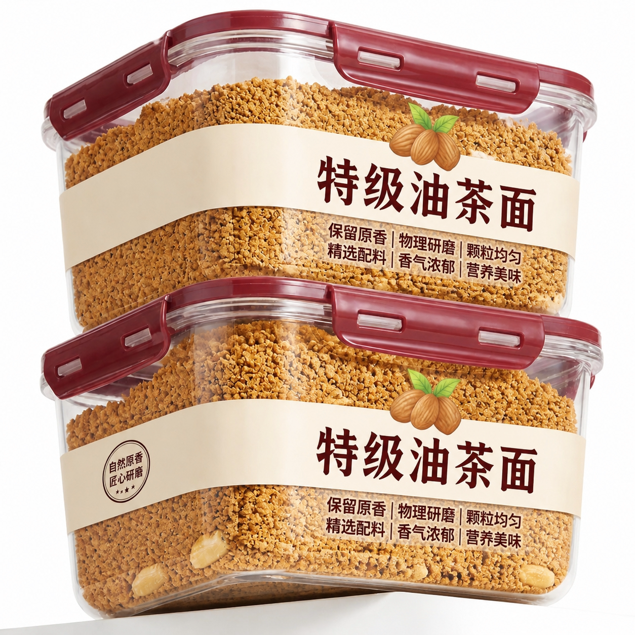 油茶面东北特产老式油茶面旗舰店山药茯苓油茶面五仁手工油炒面