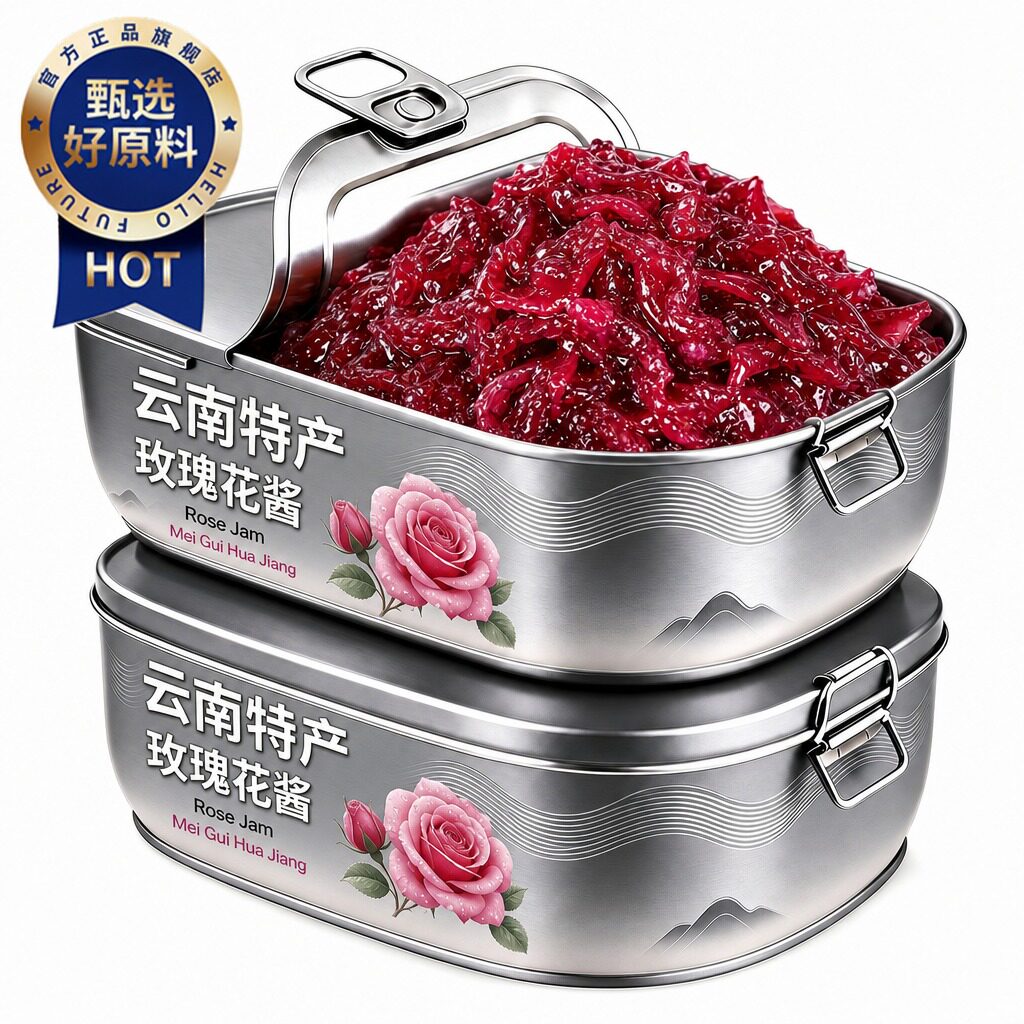 云南特产玫瑰花酱官方旗舰店正品0添加馅料冰粉专用桂花烘焙食用图片