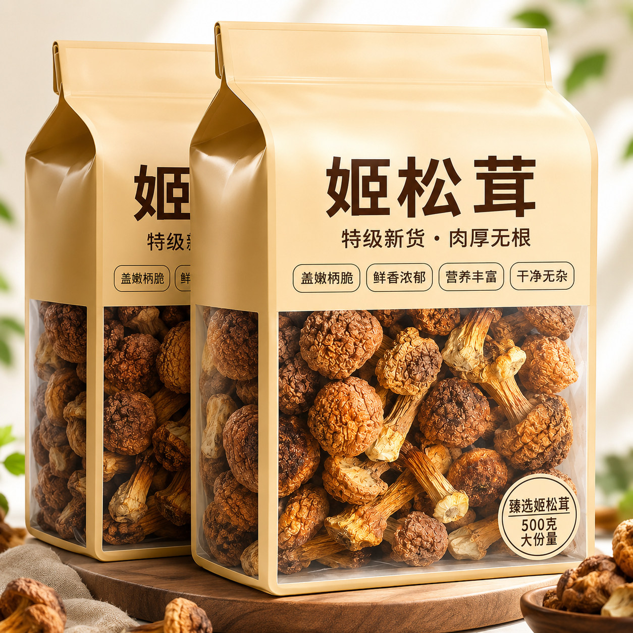 云南特级新鲜姬松茸干货官方旗舰店无硫松茸菌巴西菇蘑菇菌菇250g