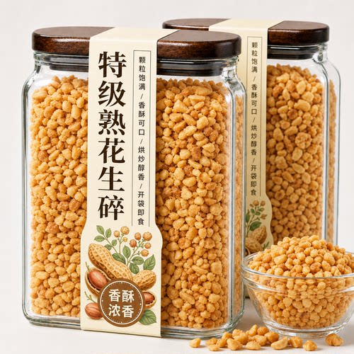 花生碎熟家用烘焙冰粉配料火锅烧烤蘸料牛轧糖奶茶店专用商用批发