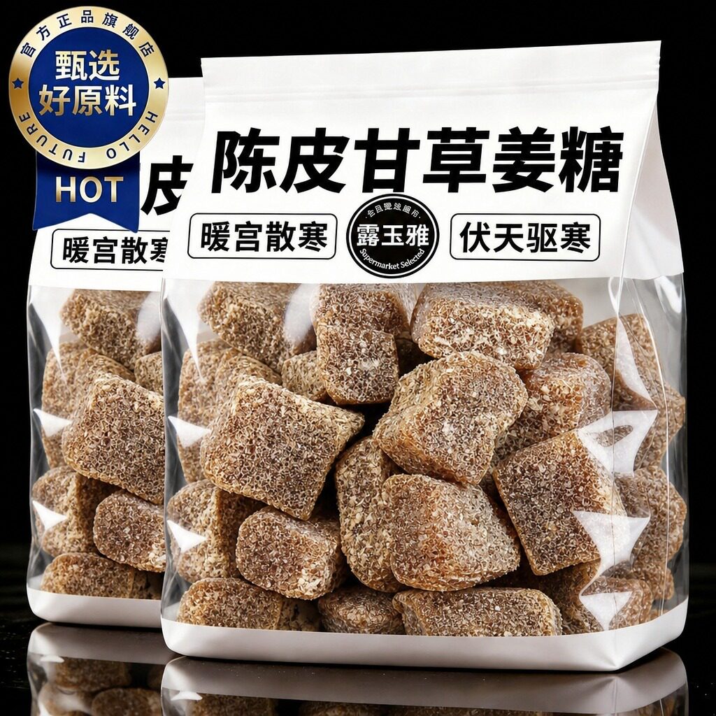 陈皮甘草姜糖官方旗舰店姜软糖纯手工正宗潮汕特产孕妇专用三伏天