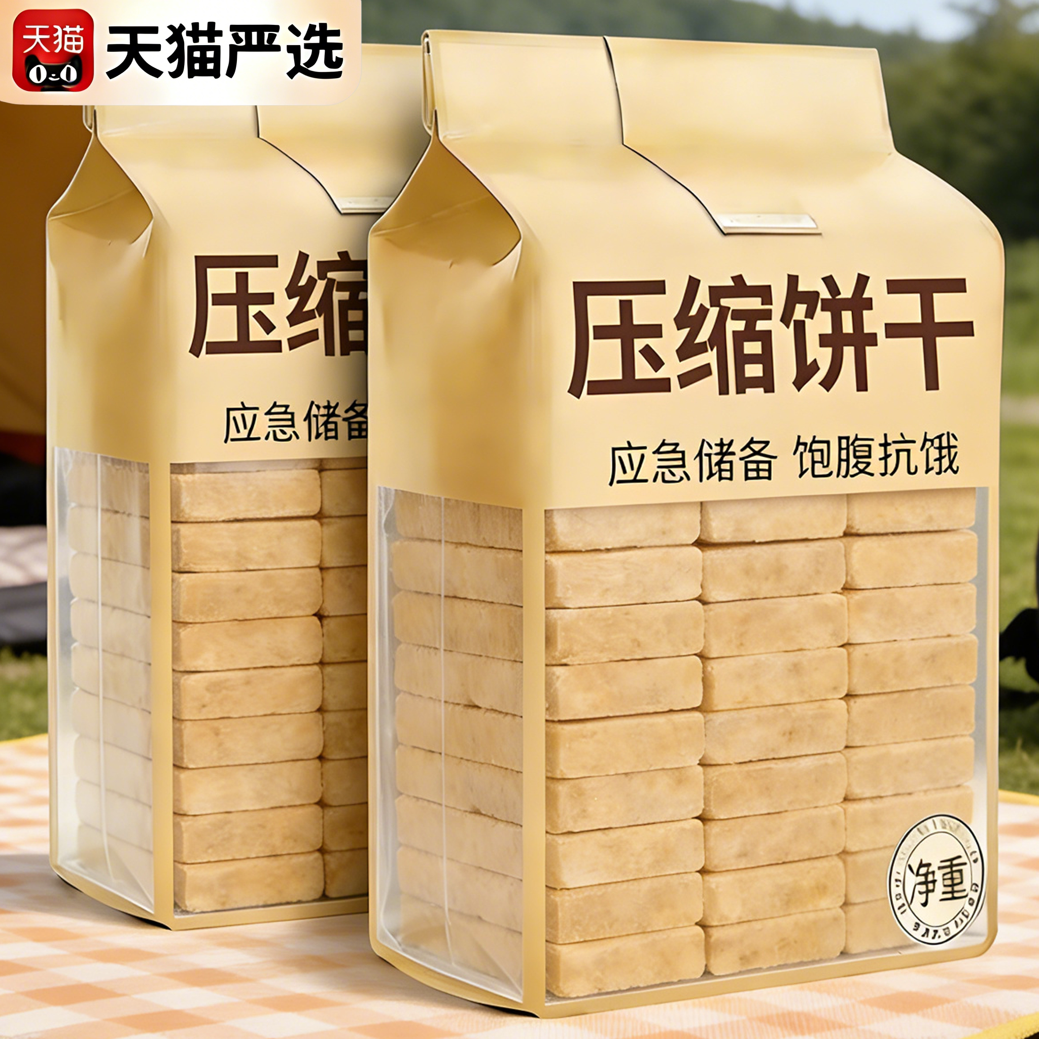 压缩饼干军粮正品旗舰店独立包装保质期20年军人专用营养代餐食品