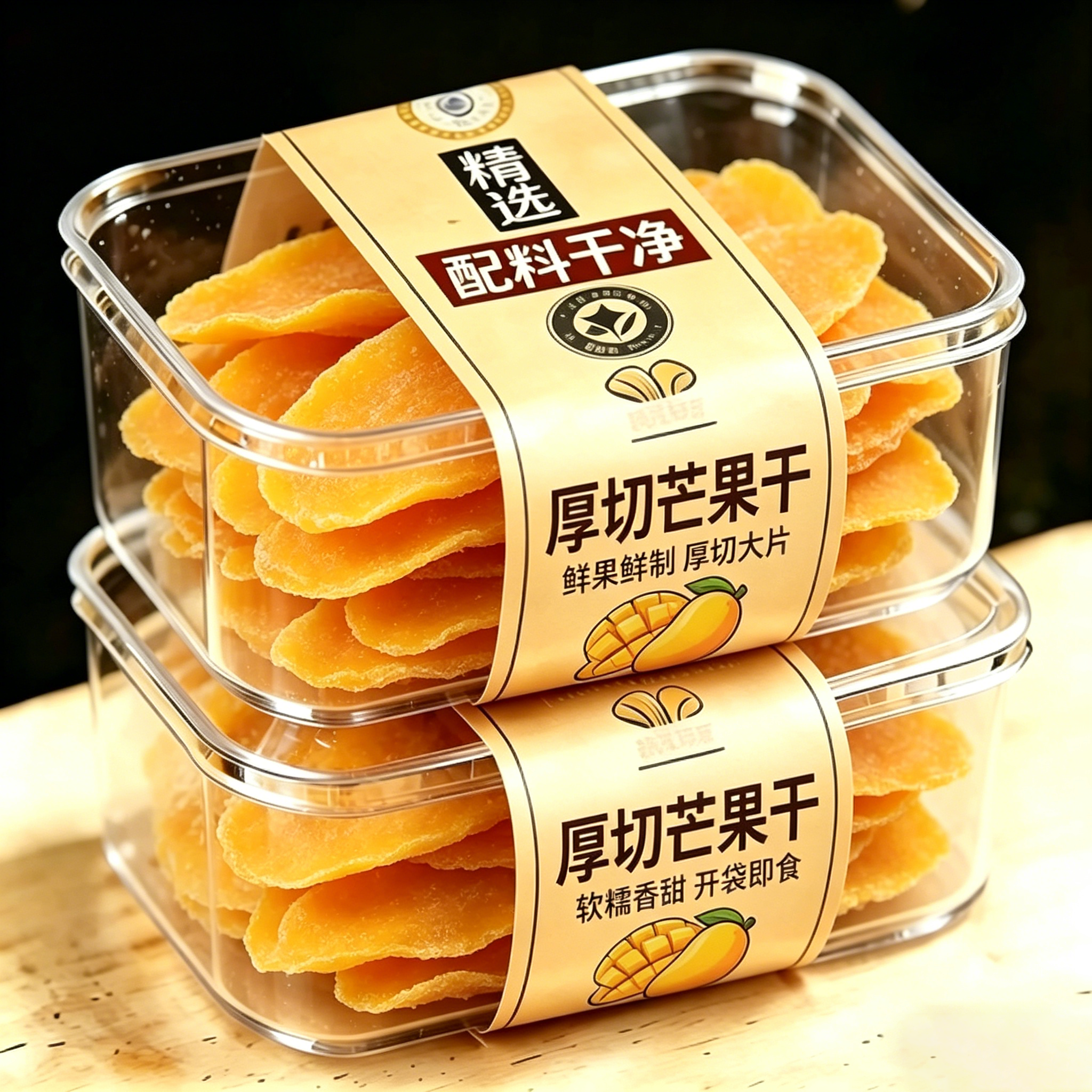 特级芒果干无糖无添加厚切大片即食蜜饯水果干果脯休闲零食旗舰店